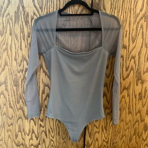 ABERCROMBIE & FITCH BODYSUIT TAUPE SIZE MEDIUM
